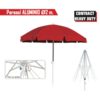 PARASOL ALUMINIO 2 MTS REDONDO - Imagen 3